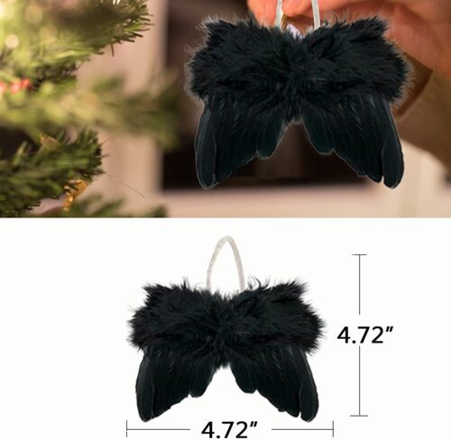 10Pcs Angel Wings Christmas Tree Feather Hanging Decor Xmas Pendant Home Decor