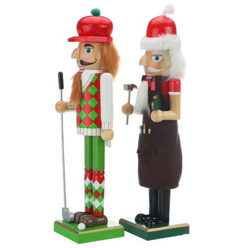 Wooden Nutcracker Walnut Puppet Golfer/Tool Man For Children Kids Gifts