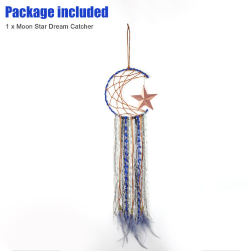 Woven Wall Hanging Star Moon Dream Catcher Handmade Ornament Decor