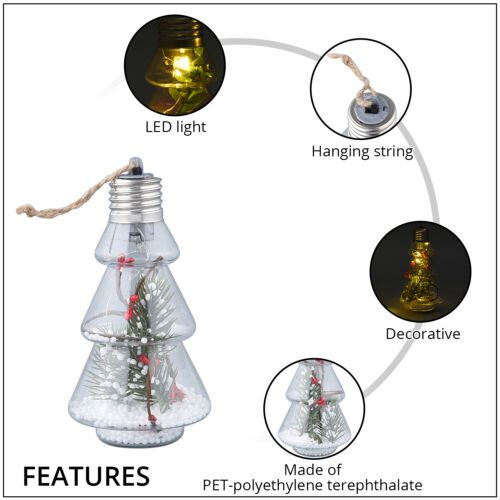 Christmas Tree Shaped LED Light Hanging String Home Indoor Decoration