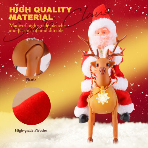 Animated Musical Santa Claus Electric Climbing Ladder Christmas Decor Kids Doll