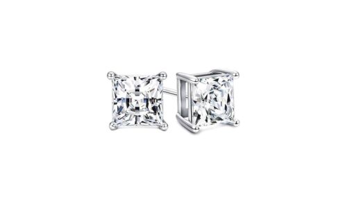 925 Sterling Silver CZ Stud Earrings Cubic Zirconia 5PC Earrings Set