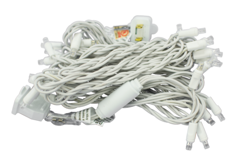 LED Warm White Wire Twinkling Christmas Holiday Lights 35 Bulbs 17FT