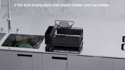 Hot Kitchen Dish Cup Drying Rack Drainer Dryer Tray