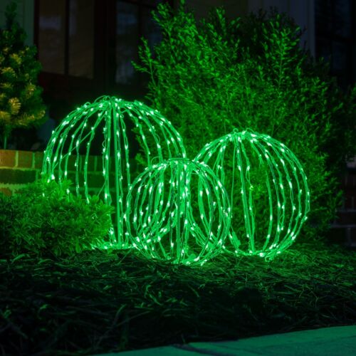 Hanging LED Light Balls Christmas Patio Garden Decoration White Frame, 6 Colors