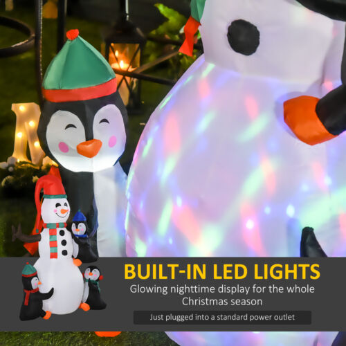 6' Light Up Inflatable Snowman  Penguin Christmas Lawn Decoration