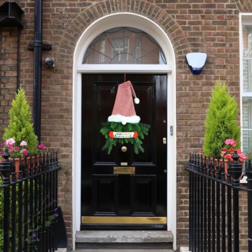 Christmas Wreath For Front Door Faceless Gnome Hanging Ornament Xmas Decorations