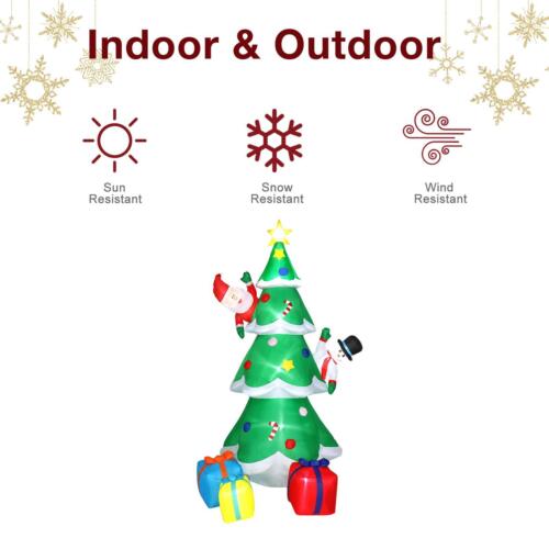 8FT Tall Christmas Inflatables Tree Decorations Outdoor Blow up Yard Party Decor