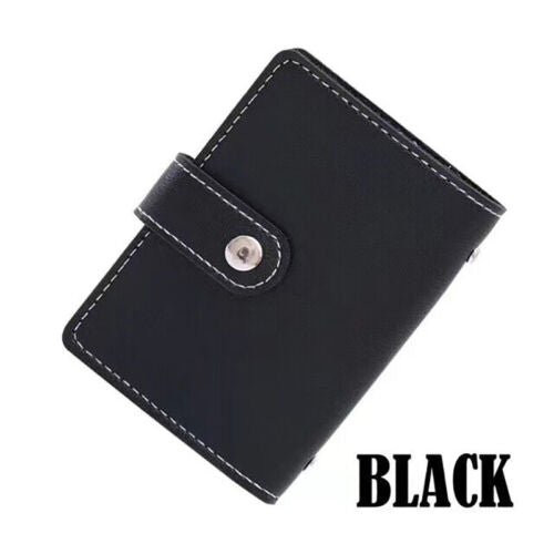 RFID Blocking ID Credit Card Holder 26 Cards Slim PU Leather Pocker Case Wallet