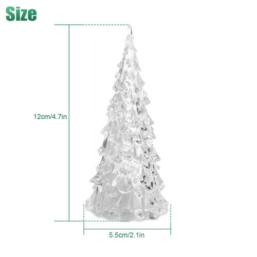 2Pcs 7 Color Changing Christmas Tree LED Night Light Table Lamp