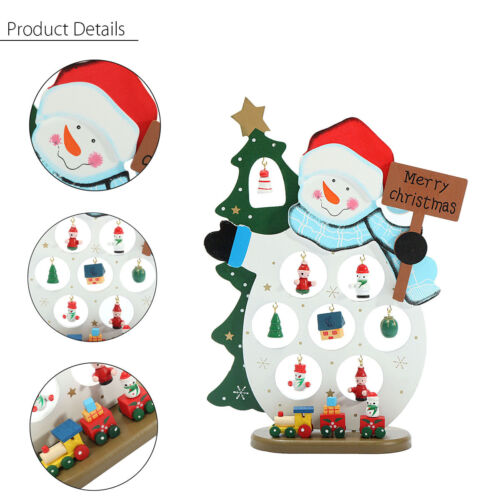 Christmas Wooden Snowman Decoration DIY Hanging Pendant Xmas Home Ornaments