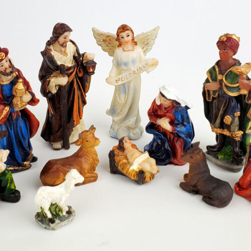 Christmas Nativity Scene Set Baby Jesus 3" 11 PC