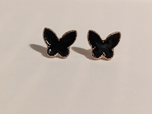 Fashion Earrings Jewelry Delicate Elegant Temperament Black Butterfly Cute