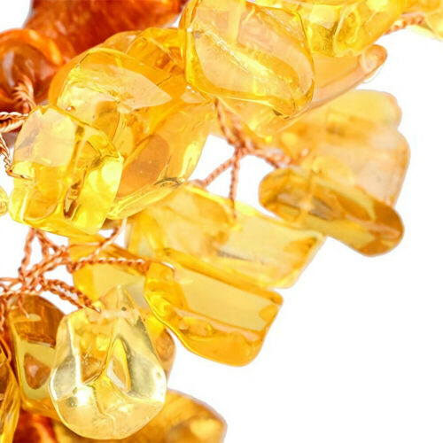 Traditional Gold Crystal Gemstone Bonsai Money Tree  Home Decor