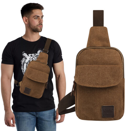 Men Sling Bag Cross Body Handbag Shoulder Pack Sports Travel Crossbody Backpack