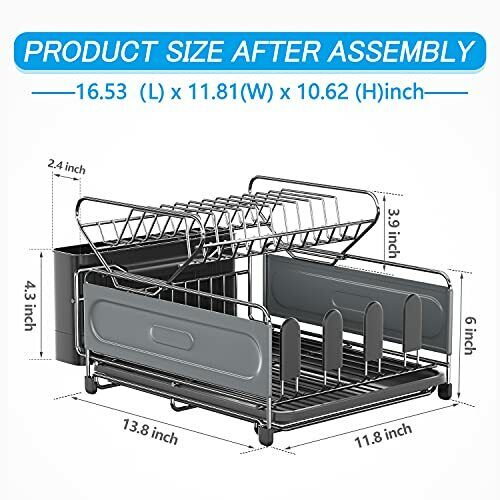 Hot Kitchen Dish Cup Drying Rack Drainer Dryer Tray