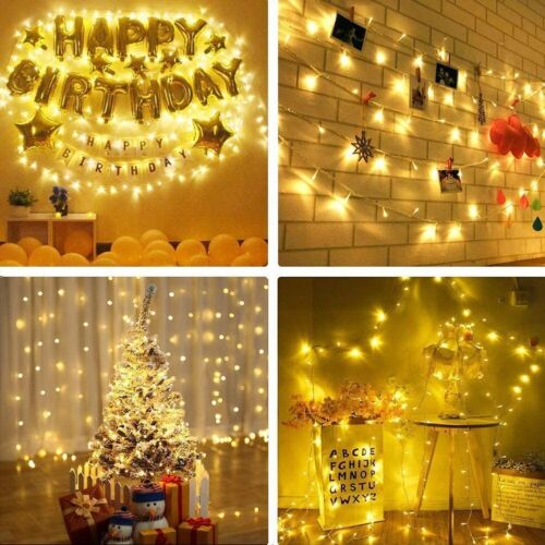 100 LED Fairy String Lights Plug In Waterproof With 8 Lighting Modes