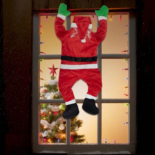 Christmas Hanging Santa Claus Decoration Yard Climbing Xmas Party Indoor Outdoor