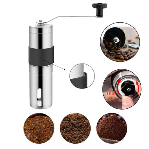 Manual Coffee Grinder Stainless Steel Ceramic Burr Portable Hand Crank Grinder