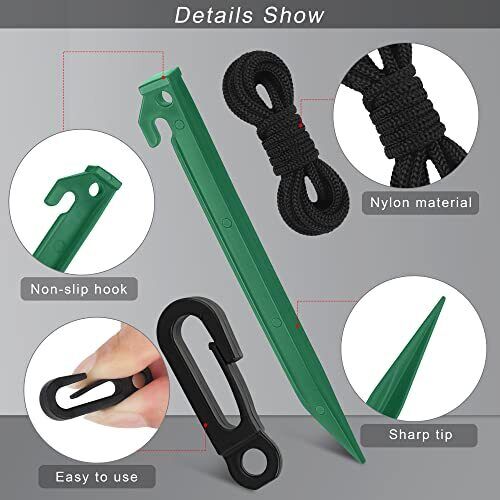 36 Pieces Plastic Inflatable Stakes Set Include Halloween Christmas Ground