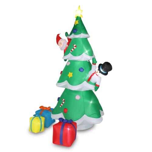 8FT Tall Christmas Inflatables Tree Decorations Outdoor Blow up Yard Party Decor
