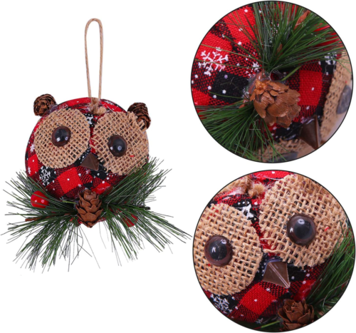 8 Pack Christmas Tree Ornaments Rustic Christmas Tree Ball Ornaments