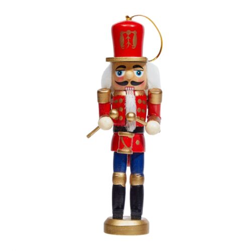 6 Pack Wood Nutcracker Ornaments for Christmas Tree in 6 Designs, 1 x 5 Inch