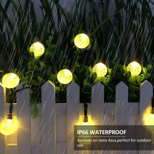 Solar Powered 30 LED String Light Garden Path Yard Decor Lamp Outdoor Waterproof