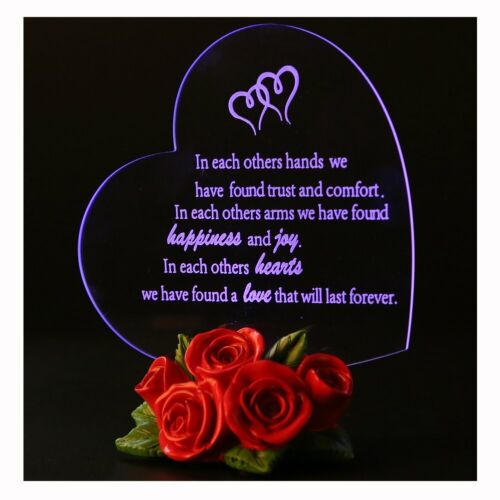 LED Light Gift For Wife Girlfriend Love Anniversary him her Mom Birthday Present
