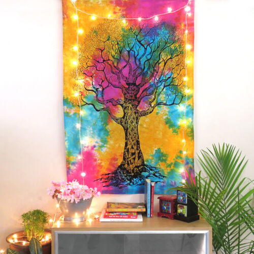 Tapestry Poster Hanging Tree of Life Decor Cotton Hippie Ethnic Art