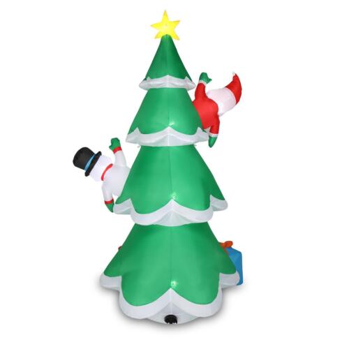 8FT Tall Christmas Inflatables Tree Decorations Outdoor Blow up Yard Party Decor
