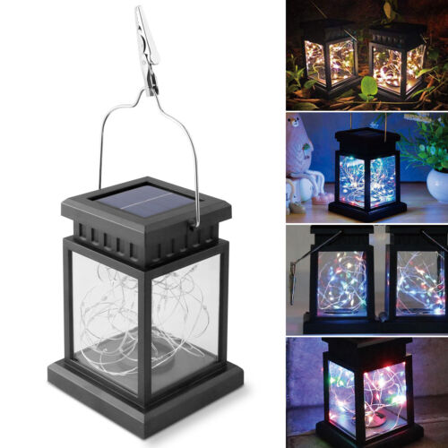 Solar Lantern Hanging LED Light Yard Outdoor Garden Lamp Xmas Party Decor USA