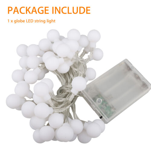 50 LED Ball String Fairy Lights Battery Operated Christmas Wedding Party Decors