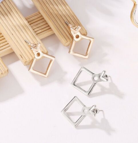 Creative Triangle Square Stud Earrings For Women Trendy Simple Minimalist