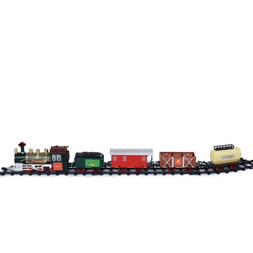 Electric Christmas Train Tracks Set Lights Sound Kids Toy Gift Tree Decor
