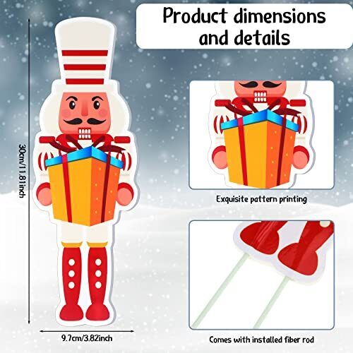 8 Pcs Christmas Nutcracker Christmas Outdoor Decorations Yard Sign