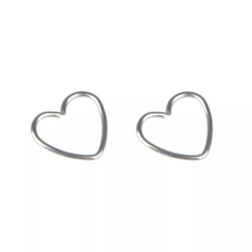 2pcs Surgical Steel Daith Heart Ear Nose Ring Cartilage Piercings Hoop