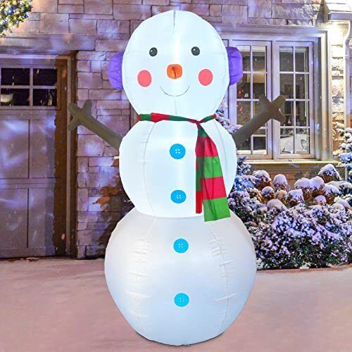 Inflatable Christmas Snowman with LED Lights Blow up Christmas Yard Decor 6 FT