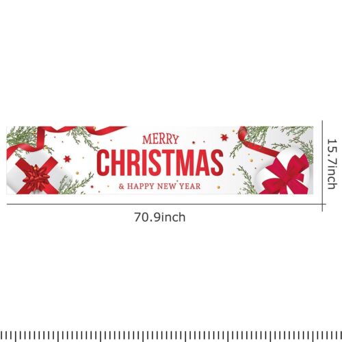 6ft Merry Christmas Banner Sign Santa Claus Xmas Outdoor Garden Decoration