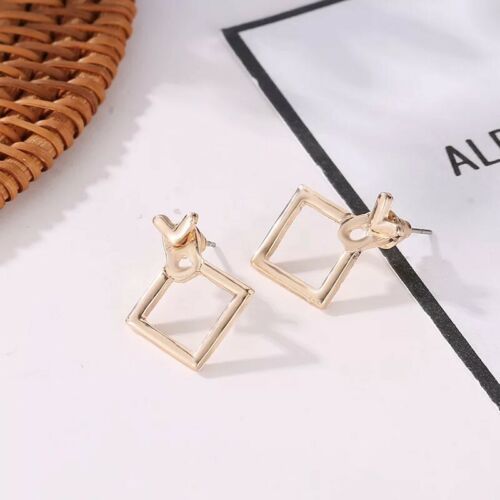 Creative Triangle Square Stud Earrings For Women Trendy Simple Minimalist