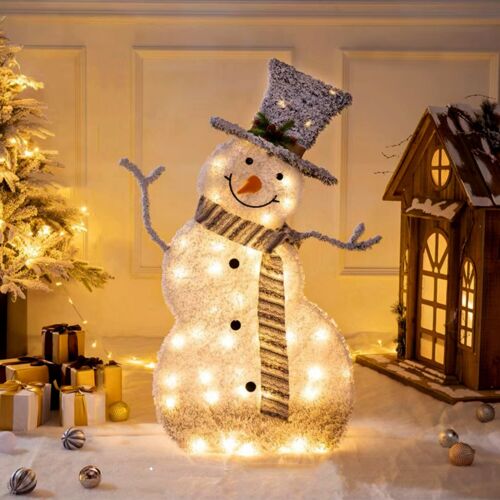 32" Snowman Outdoor Christmas Decorations with 31LED Lights