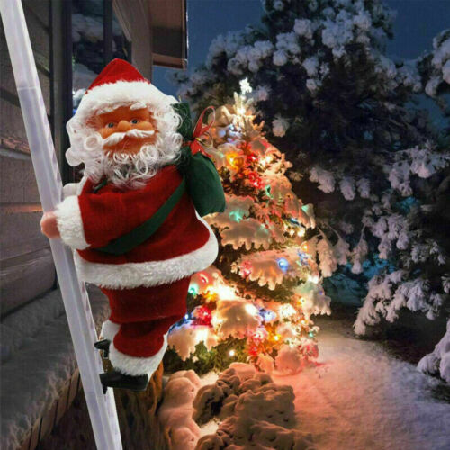 Electric Santa Claus Musical Toy Climbing Ladder Christmas Tree Christmas Gift Decor