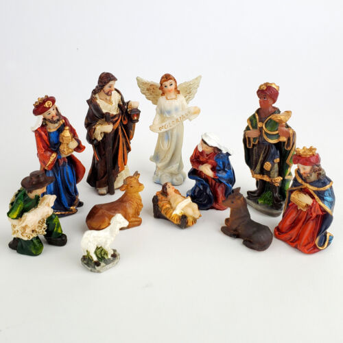 Christmas Nativity Scene Set Baby Jesus 3" 11 PC