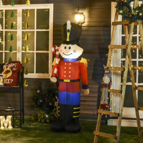 Inflatable Nut Cracker Blow-Up Toy Soldier LED Christmas Yard Decoration 6 FT