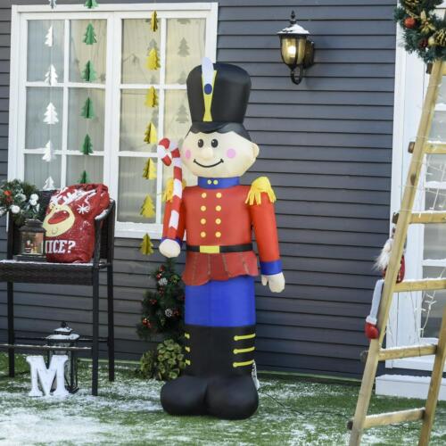 Inflatable Nut Cracker Blow-Up Toy Soldier LED Christmas Yard Decoration 6 FT