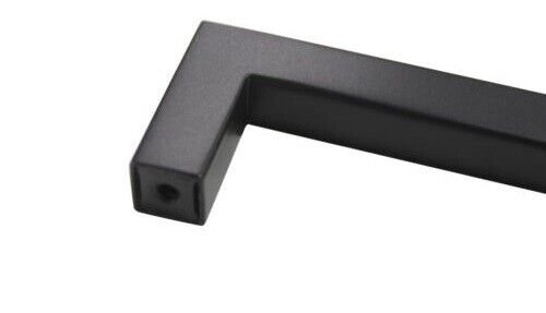 Black Kitchen Square Cabinet Handles Drawer Pull Knobs Stainless Steel