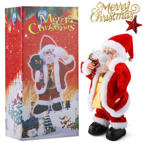 Animated Musical Santa Claus Electric Climbing Ladder Christmas Decor Kids Doll