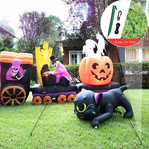 36 Pieces Plastic Inflatable Stakes Set Include Halloween Christmas Ground