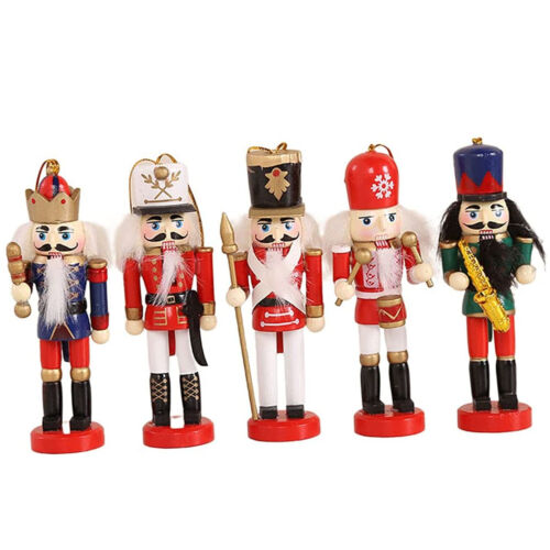 Christmas Nutcrackers Soldier Wooden Hanging Model Xmas Ornaments