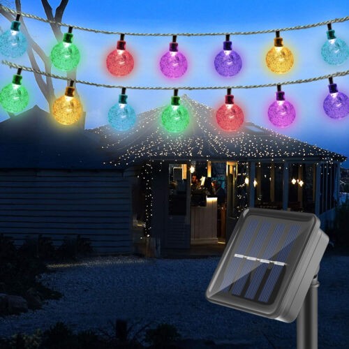 Solar Powered 30 LED String Light Garden Path Yard Decor Lamp Outdoor Waterproof